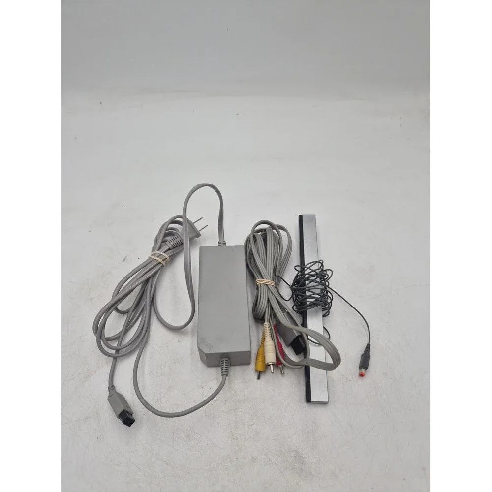 Nintendo Wii OEM Cord Bundle Power Supply AV Cable Sensor Bar Genuine Tested